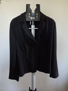 Vintage Spiegel Black Single-Button Women's Blazer